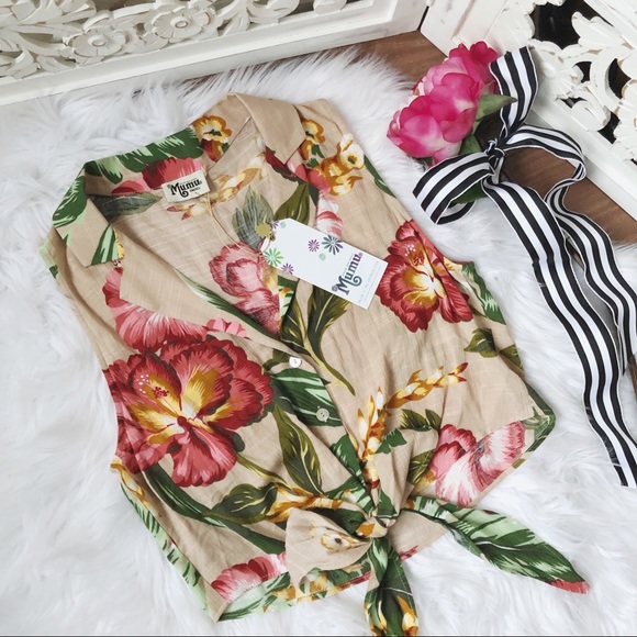 Show Me Your MuMu Tops - Show Me Your Mumu Sleeveless Floral Crop Top